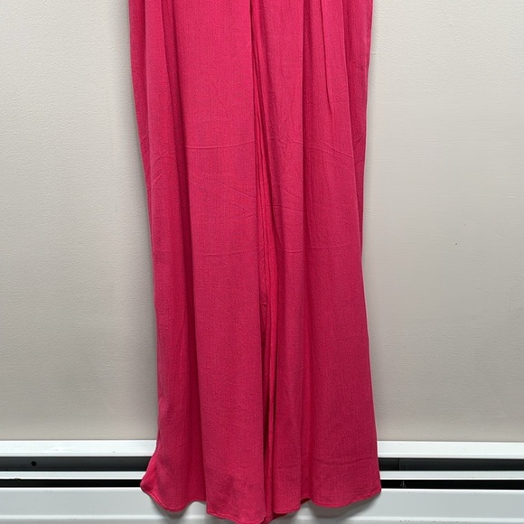 NWT Kensie Flutter Cap Sleeve Wide Leg Crop Jumpsuit Tie Waist Azalea Pink 4 - Picture 7 of 16